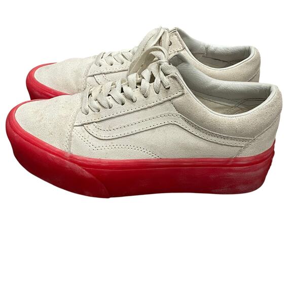 VANS Womens Suede Sneaker Size 8 Old Skool Y2K Festival Skater Platform Pink - Picture 2 of 7